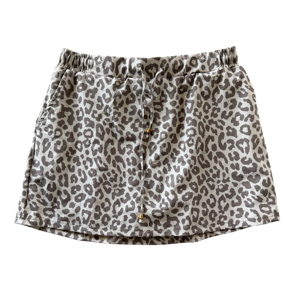 Jess Lea Leopard Print Skort Womens 2XL Tan Brown Animal Print Active Skirt